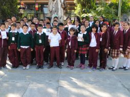 Los chicos de la escuela federal Toribio Manzano Ortega festejaron el 471 aniversario de la fundación de Guadalajara.  /