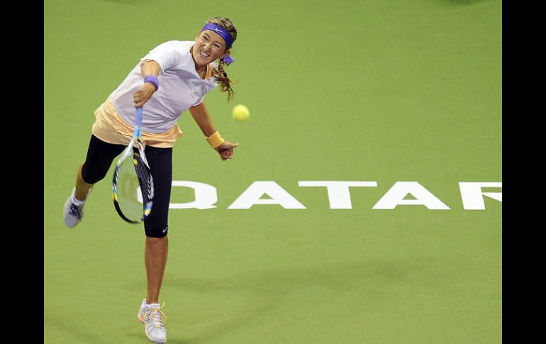 Victoria Azarenka sigue con vida en el torneo de Qatar. EFE /