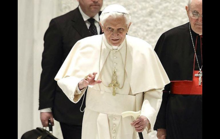 Imagen del Papa, durante la reunión que celebró con los sacerdotes de la diócesis de Roma. EFE /