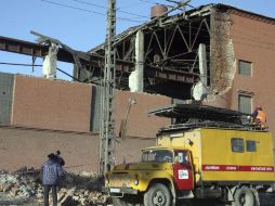 Un edificio destruido a causa del meteorito que cayó en la ciudad de Cheliábinsk en Rusia. EFE /