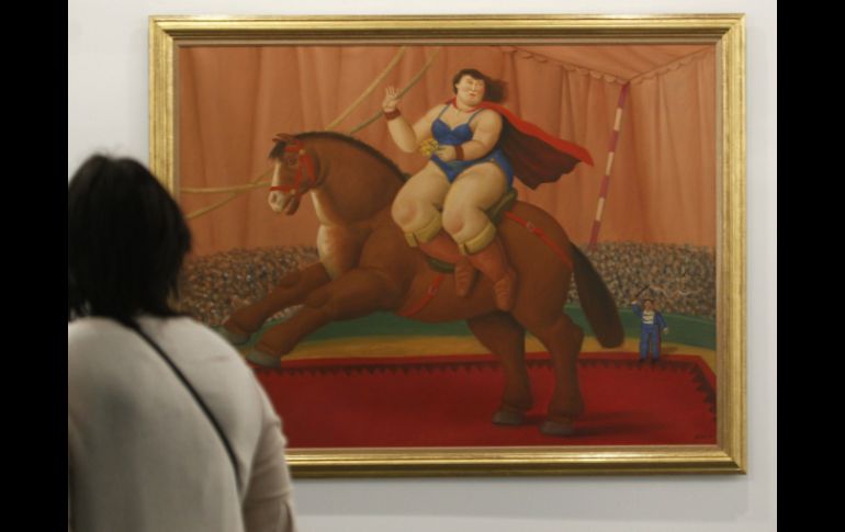 Vista de la obra ''Amazona'', de Fernando Botero, dentro de la 32 edición de ARCO. EFE /