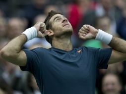 Del Potro no deja respirar a su rival en el último partido, en el que se corona fácilmente. AP /