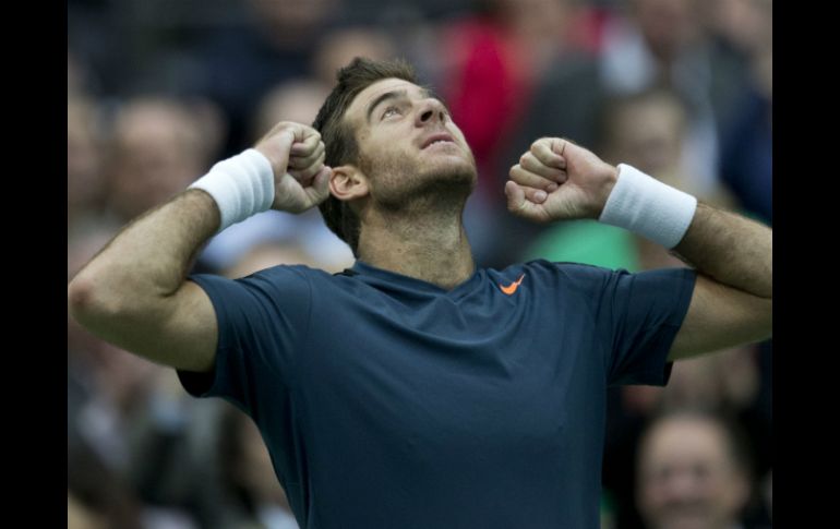 Del Potro no deja respirar a su rival en el último partido, en el que se corona fácilmente. AP /