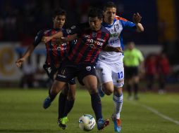 Acción del partido entre Atlante y Querétaro con lo que se cerró la Jornada 7 del Clausura 2013. MEXSPORT /