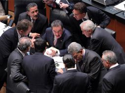 Aspecto de una reunión del Senado de la República. ARCHIVO /