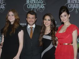 Alice Englert, Alden Ehrenreich, Danna Paola y Emmy Rossum, en la alfombra violeta. NTX /