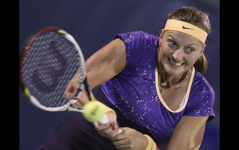 Petra Kvitova llega de manera sorpresiva a la final del torneo en los EAU. EFE /