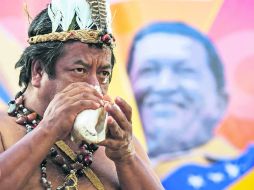 Plegarias. Ritual por la salud del presidente Hugo Chávez, en el centro de Caracas. EFE /