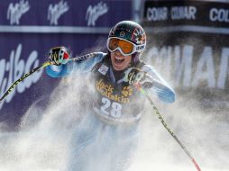 La esquiadora realiza su mejor temporada en Copa del  Mundo, después de haber sido cuarta en el Supergigante de Cortina d'Ampezzo. AFP /