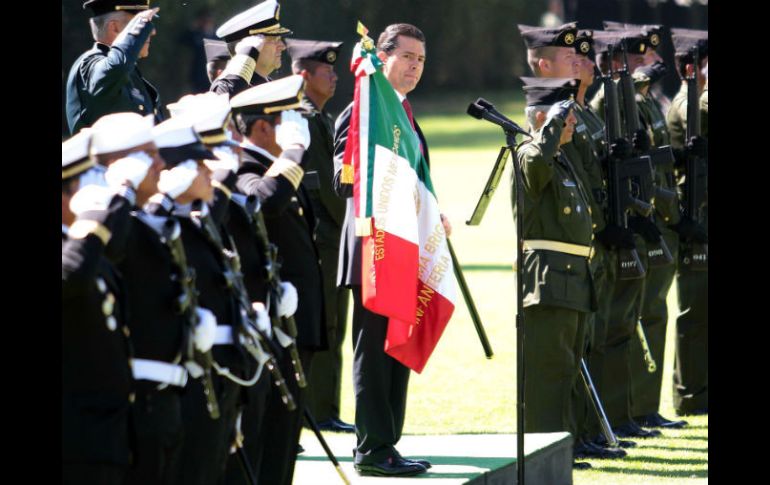 Enrique Peña Nieto encabezó la conmemoración.  /