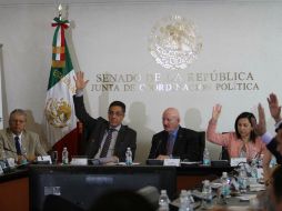 Manuel Mondragón y Kalb comparece en el Senado de la República. NTX /