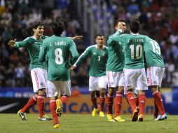 Los integrantes del Tricolor Juvenil enfrentarán las semifinales con el boleto a Turquía en sus manos. EFE /