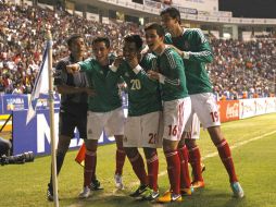 Los jugadores de la Sub-20 de México buscan llegar a la final del torneo. EFE /