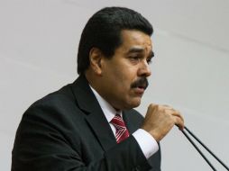 En su discurso, Maduro habló sobre la enfermedad de Chávez y el próximo sexenio del presidente. EFE /