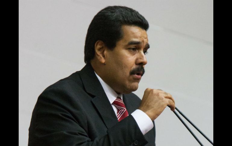 En su discurso, Maduro habló sobre la enfermedad de Chávez y el próximo sexenio del presidente. EFE /