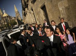 La seguridad mostró énfasis en el Congreso y en el Instituto Cultural Cabañas.  /