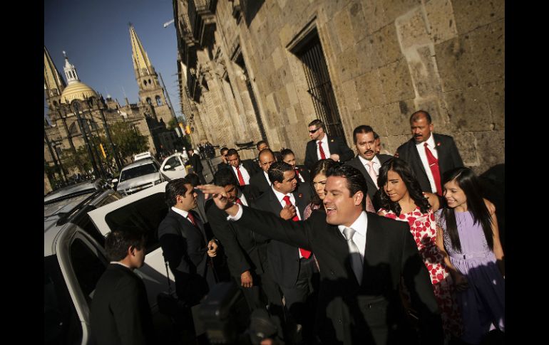 La seguridad mostró énfasis en el Congreso y en el Instituto Cultural Cabañas.  /