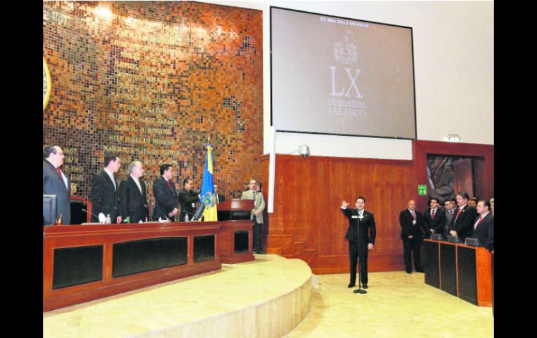 Toma de protesta. Sandoval se pronunció por mayor comunicación entre los poderes del Estado. EL INFORMADOR /