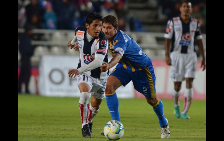 Ángel Reyna anota el gol de la victoria del Pachuca. AFP /