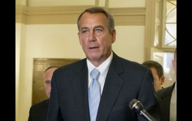 John Boehner llega al Capitolio para hablar con Obama. AP /