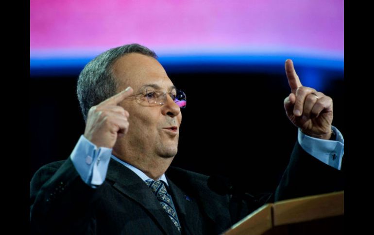 Ehud Barak habla durante la conferencia anual de la AIPAC. AFP /