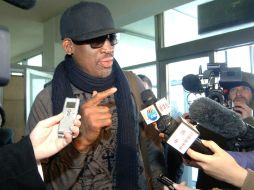 Rodman fue contratado para jugar y opinó sobre la relación entre su país y Corea del Norte. AFP /