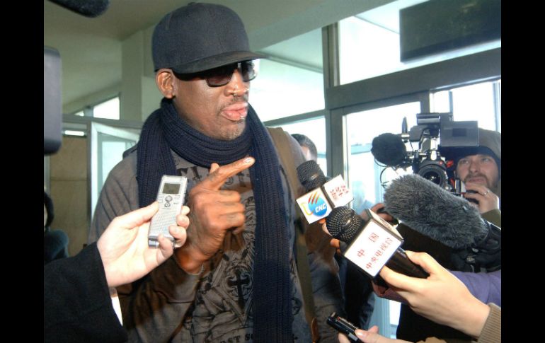 Rodman fue contratado para jugar y opinó sobre la relación entre su país y Corea del Norte. AFP /