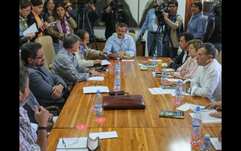 La delegación de las FARC espera hablar con congresistas colombianos. AFP /