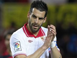 Álvaro Negredo logra un triplete, algo que nunca había hecho en primera división. EFE /