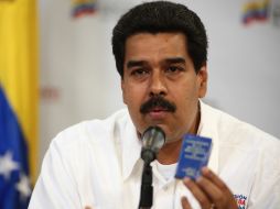 El vicepresidente, Nicolás Maduro, se dirige al pueblo venezolano. EFE /