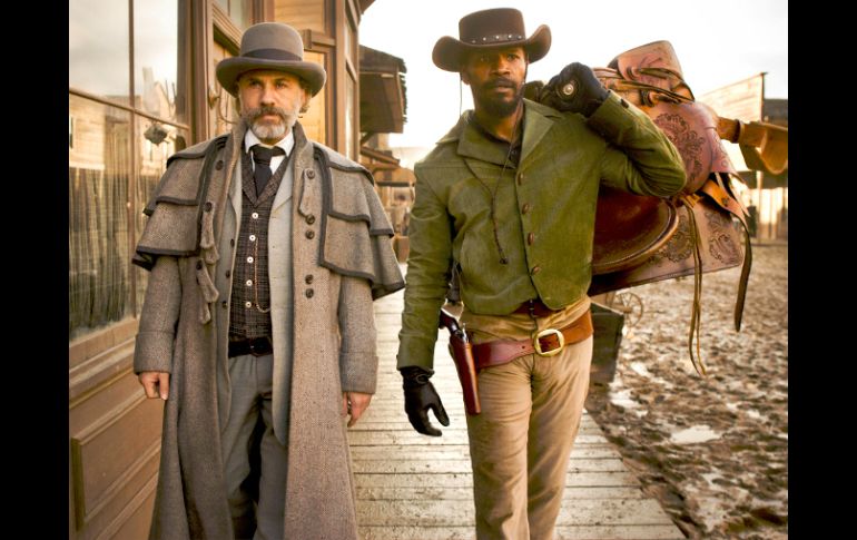 Christoph Waltz y Jamie Foxx en Django unchained, dirigida por Quentin Tarantino. AP /