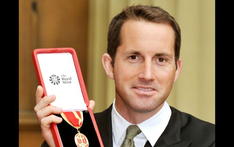 Ben Ainslie, tetracampeón en remo, obtiene la distinción de caballero del Imperio Británico. AFP /