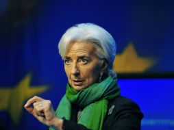 Christine Lagarde confía en que la ''tímida'' recuperación de la economía internacional repercuta positivamente en la irlandesa. EFE /