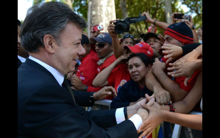 Juan Manuel Santos afirmó este sábado que no se romperán lazos con Venezuela AFP /