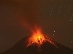 El proceso eruptivo del Tungurahua se ha mantenido desde 1999, intercalando periodos de actividad y quietud. ARCHIVO /