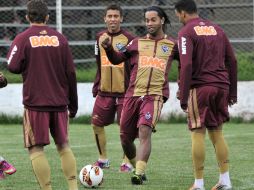 El equipo brasileño entrena en el estadio Siles, escenario del partido del miércoles. AFP /