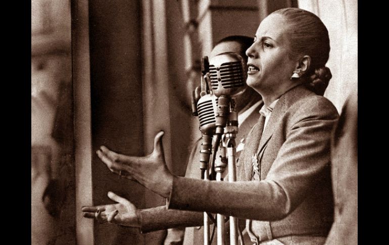 ''Eva Argentina'' es un ''objeto-máquina'' con movimiento. Imagen de archivo de Eva Perón. ARCHIVO /