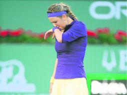 Azarenka estaba programada para enfrentar a Caroline Wozniacki, pero una lesión en el tobillo la obligó a retirarse del torneo. AP /