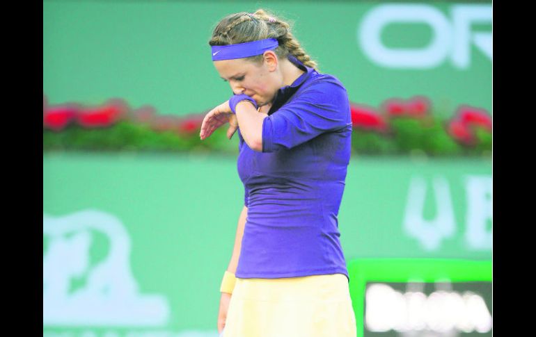 Azarenka estaba programada para enfrentar a Caroline Wozniacki, pero una lesión en el tobillo la obligó a retirarse del torneo. AP /