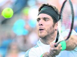 Con garra. Juan Martín del Potro se recuperó tras perder el primer set, corrigió el rumbo y ganó el partido en tres parciales. AFP /