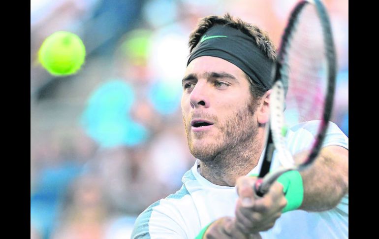 Con garra. Juan Martín del Potro se recuperó tras perder el primer set, corrigió el rumbo y ganó el partido en tres parciales. AFP /