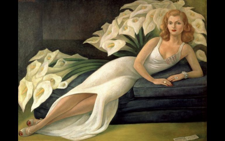 Retrato de Natasha Zakalkova Gelman, por Diego Rivera, de la colección del Museo Dolores Olmedo. EFE /