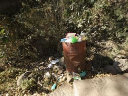 Entre la flora semitropical de la barranca hay áreas con vasta diversidad de desechos.  /