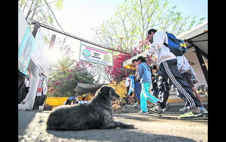 Puerta de la barranca.Familias aprovechan el puente vacacional para hacer ejercicio y estar en contacto con la vegetación silvestre. EL INFORMADOR /