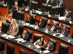 Monte Alejandro Rubido García rinde protesta ante el pleno del Senado de la República como secretario ejecutivo del SNSP. ARCHIVO /