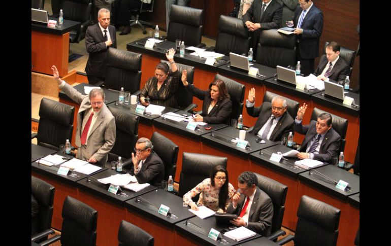 Monte Alejandro Rubido García rinde protesta ante el pleno del Senado de la República como secretario ejecutivo del SNSP. ARCHIVO /