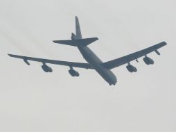 EU realiza vuelos de entrenamiento en los B-52, aviones que llevan bombas guiadas de precisión, convencionales o nucleares. AFP /