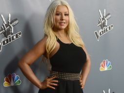 Aguilera, ayer en la presentación de la cuarta temporad de ''The Voice'' en el Teatro Chino de Hollywood. AFP /