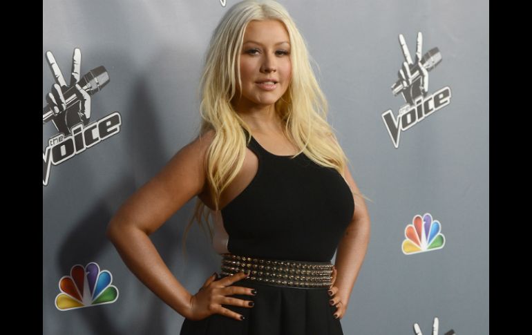 Aguilera, ayer en la presentación de la cuarta temporad de ''The Voice'' en el Teatro Chino de Hollywood. AFP /