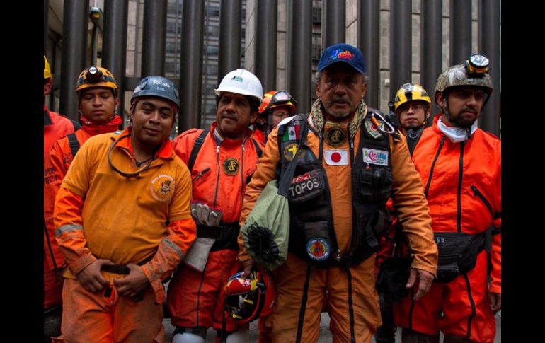 La Brigada Internacional de Rescate Tlatelolco Azteca, conocida como Los topos, se encuentra en Chile capacitando a rescatistas. ARCHIVO /